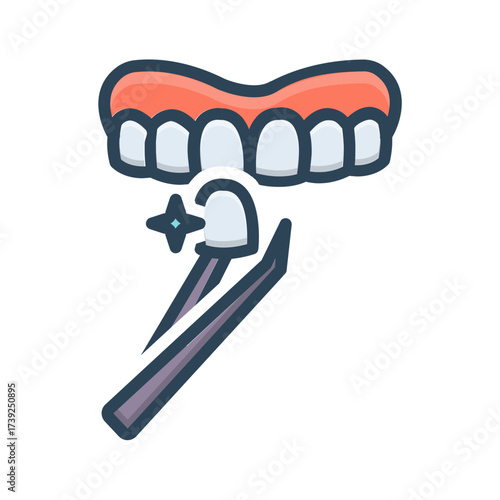 Vector color shadow icon for Veneers