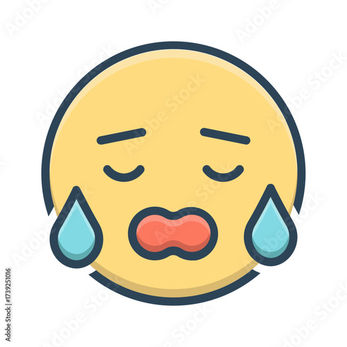 Vector color shadow icon for Emotional