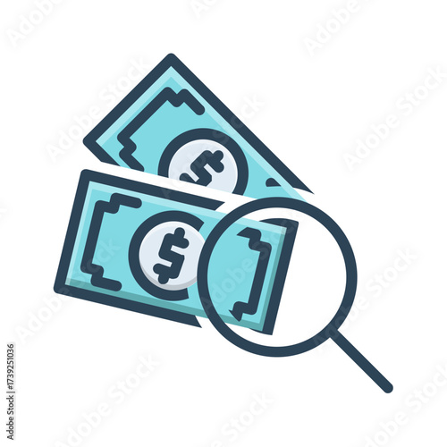 Vector color shadow icon for Investment opportunities