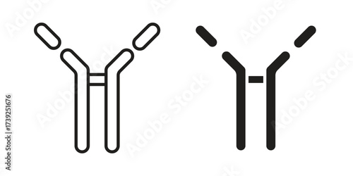 Antibody icon simple vector symbol