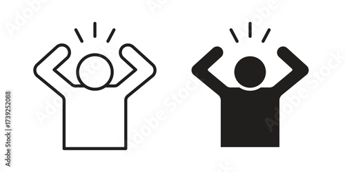 Anxiety icon simple vector symbol