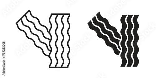 Bacon icon simple vector symbol