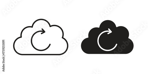 Backup icon simple vector symbol