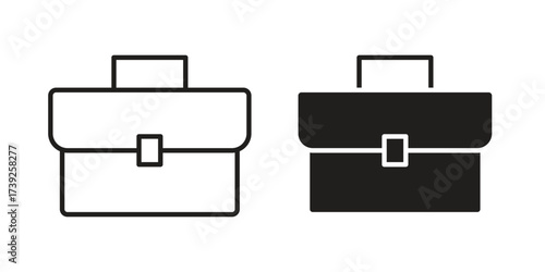 Briefcase icon simple vector symbol