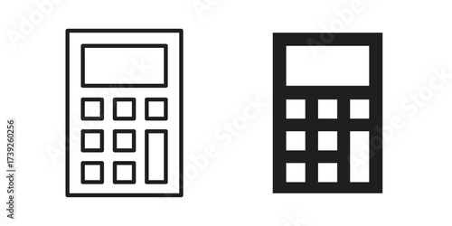 Calculator icon simple vector symbol