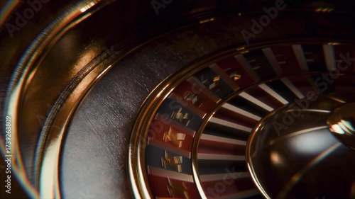 Closeup 3D render of a roulette ball stopping on a checkmark instead of numbers, symbolizing decision making, chance, risk and successful outcomes in business and finance.