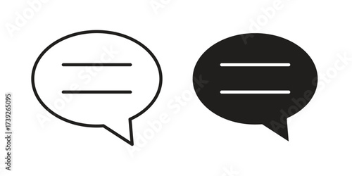 Comments icon simple vector symbol