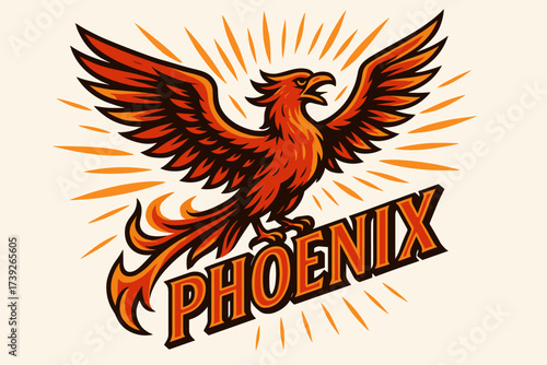 Fiery Phoenix Poster.