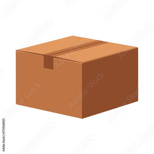 Shipping box illustration for ecommerce businesses and delivery services for packaging and moving needs