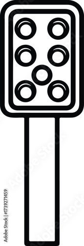 Vector silhouette tactile braille icon communication system illustration