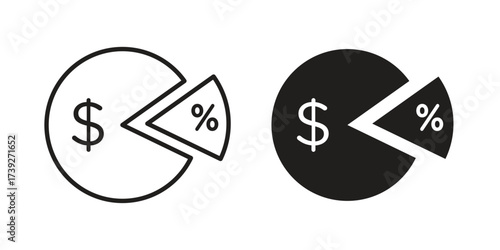 Dividend icon simple vector symbol