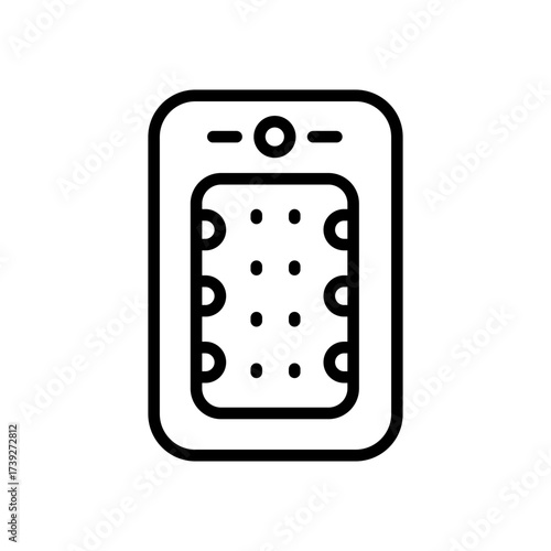 Top view bathtub vector sign. Hydro massage outline icon. Spa health. Spa exercise. Healthcare, skincare, wellness. Contour symbol. Vector isolated illustration.