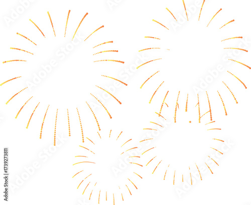 Festive Fireworks Display: A vibrant, eye-catching display of golden fireworks bursts brightly against the backdrop of night sky, celebrating moments of joy. 