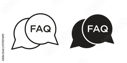 FAQ icon simple vector symbol
