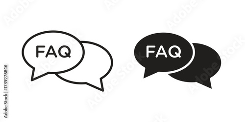 FAQs icon simple vector symbol