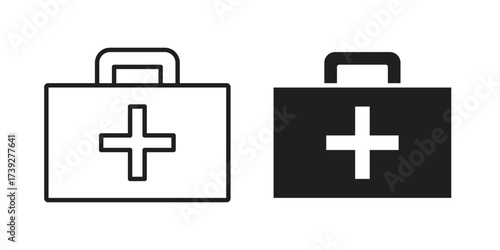 First aid kit icon simple vector symbol
