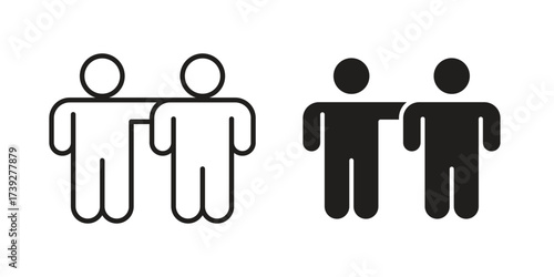 Friends icon simple vector symbol