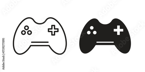 Game controller icon simple vector symbol