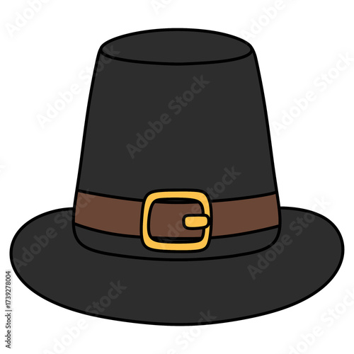 Wallpaper Mural pilgrim hat illustration Torontodigital.ca