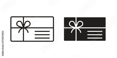 Gift voucher icon simple vector symbol