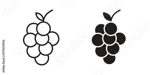 Grapes icon simple vector symbol