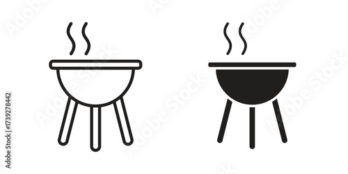 Grill icon simple vector symbol