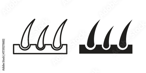 Hair icon simple vector symbol