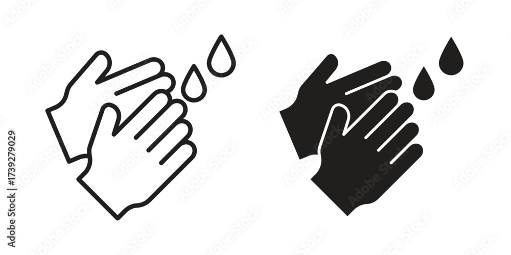 Obraz premium Handwashing icon simple vector symbol