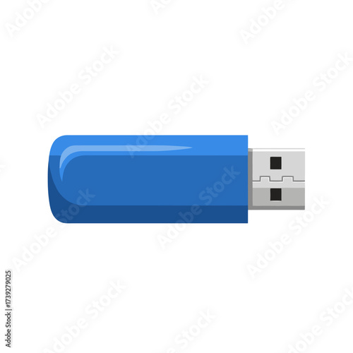 Modern blue USB flash drive offering secure and convenient data storage for professional and personal use