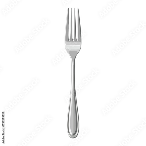 Elegant silver fork ready for a delicious meal, ideal for culinary creations or restaurant promotions, simple dining