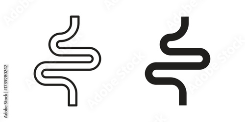Intestines icon simple vector symbol