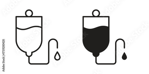 IV drip icon simple vector symbol