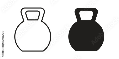Kettlebell icon simple vector symbol