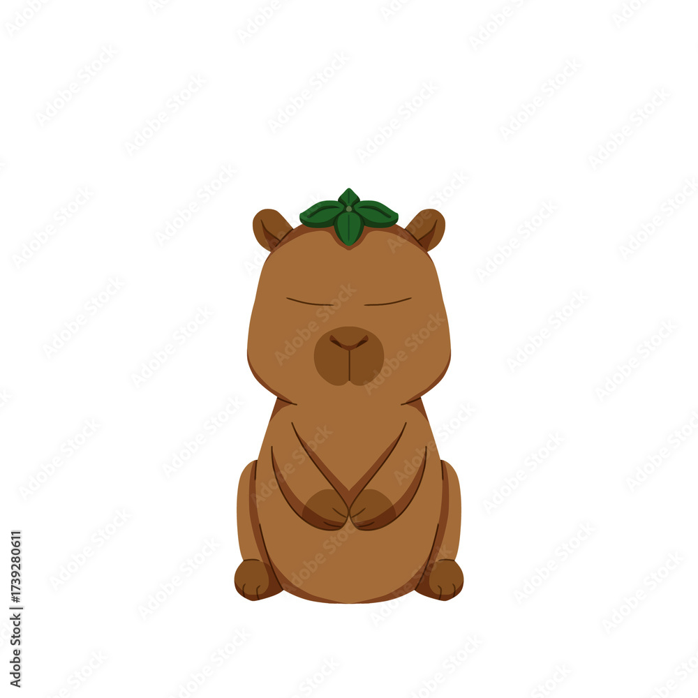 Fototapeta premium Cute cartoon animal vector illustration character isolated on white background for kids graphic design and clipart element