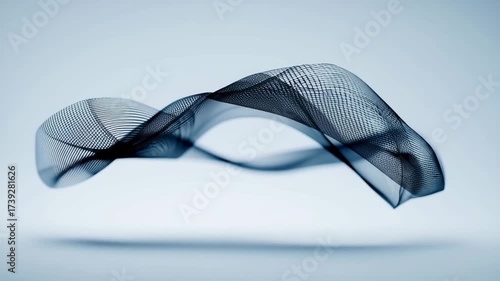 delicate swirling thin lines form mesmerizing patterns on clean monochromatic background