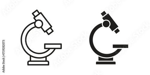 Microscope icon simple vector symbol