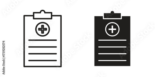 Medical report icon simple vector symbol