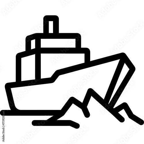 Minimalistic icebreaker icon design