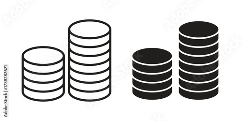 Money coin icon simple vector symbol