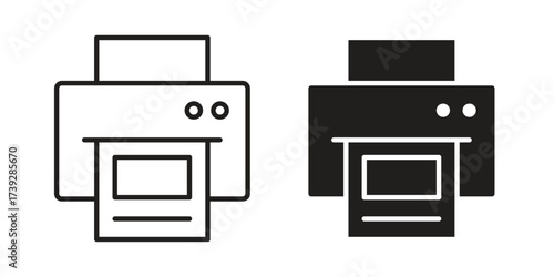 Print icon simple vector symbol