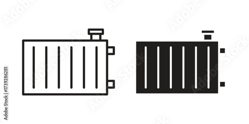 Radiator icon simple vector symbol