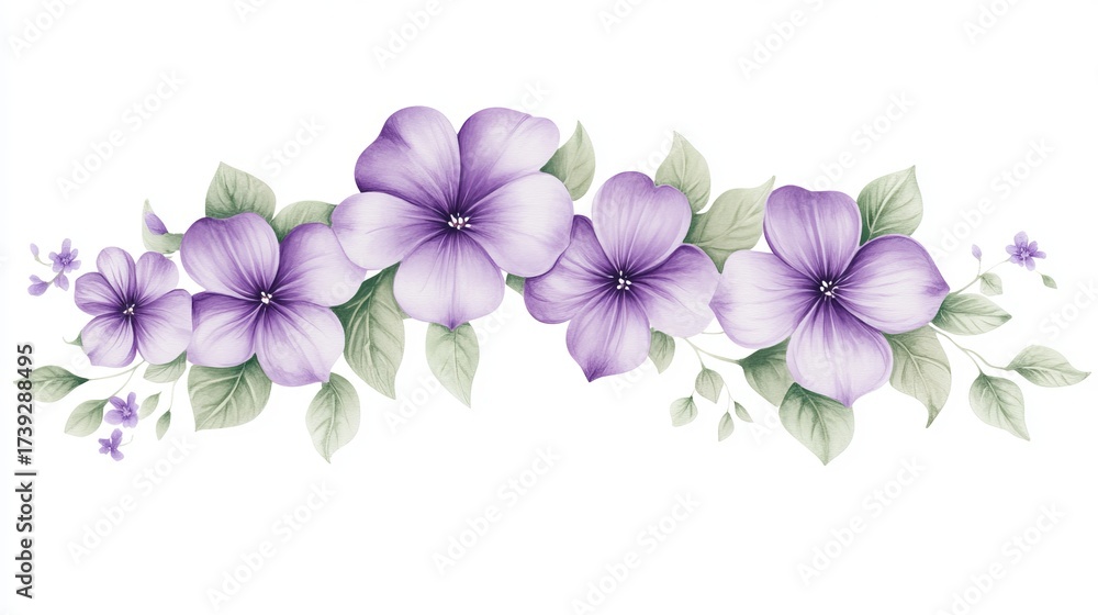 Obraz premium Watercolor artwork showcasing lavender flowers in bloom with intensely vivid colors