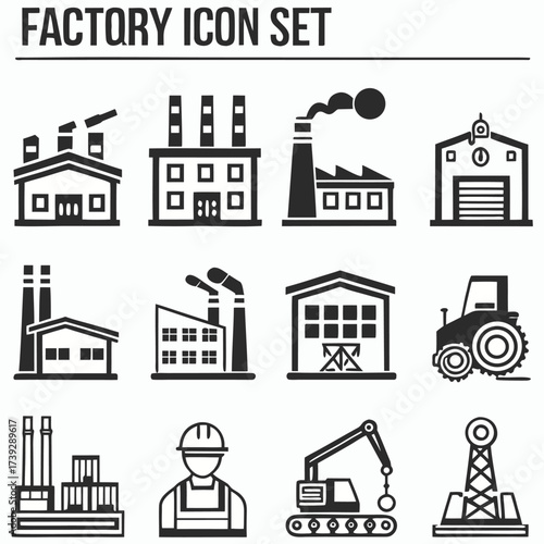 Factory & Industry Icon vector design