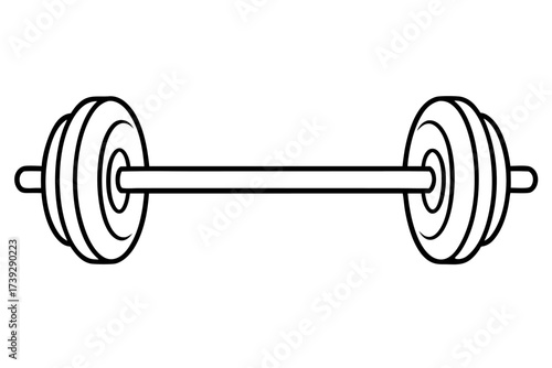 Heavy iron dumbbell and barbell gym equipment for strength training and bodybuilding