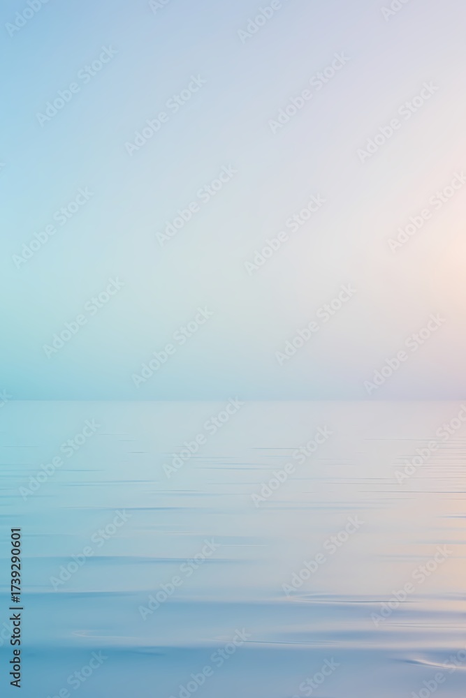 Obraz premium professional photo of a minimalist abstract gradient background featuring soothing calm ocean-inspired colors such as light blues and whites symbolizing digital detox with a clean and large negative s