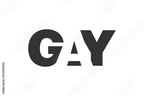 GAY logo design. Initial letter G A Y bold font style for tech startups, consulting, corporate branding. Creative company name, headlines typography identity, trendy logotype.