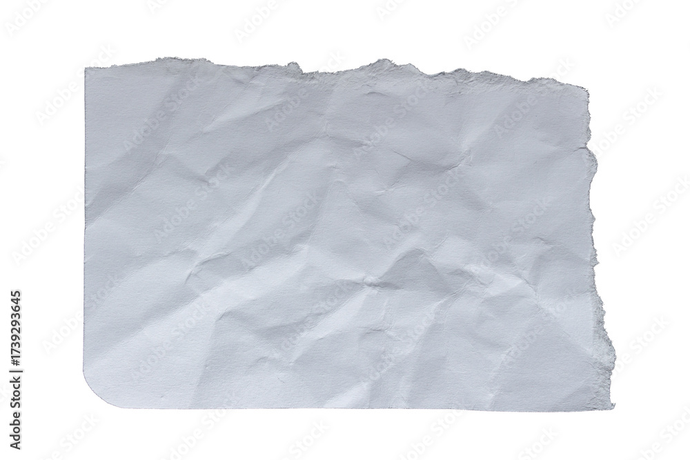 Obraz premium Ripped torn white paper piece on transparent background, paper tear edge stripes cut out design element