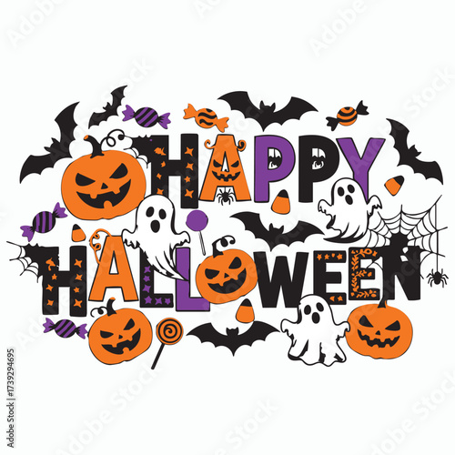 Happy Halloween T-Shirt vector design