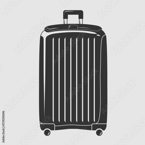 Hard Shell Suitcase. Vector Illustration