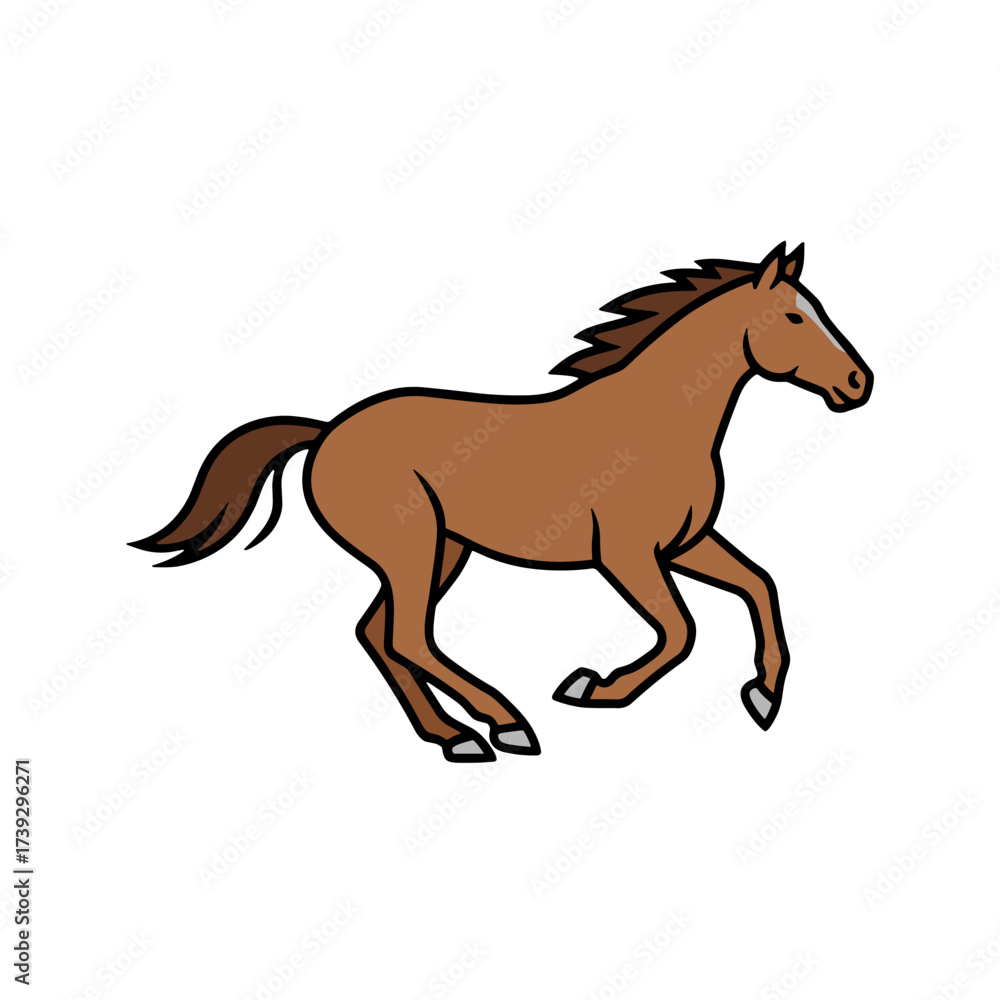 Obraz premium Simple Horse Running